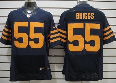 NFL Blue With Orange Chicago Bears 55 Briggs Nike Elite Jersey